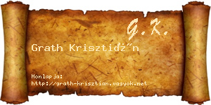 Grath Krisztián névjegykártya